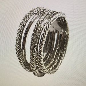 David yurman crossover silver 0.18 carat  ring